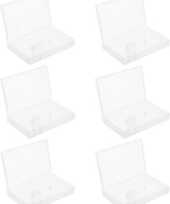 Healvian Boîtes de Rangement Transparentes Protection Compacte Lot de 6 en Pp et Organisation Pratique pour Cassettes Audio pour Différents Usages