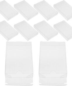 Toyvian Boîte de Rangement pour Cassettes Audio en PVC Transparent 40 Fils Lot de 10 Pièces Étui Empilable Anti-Poussière et Anti-Humidité Protection Solide pour Archivage et Transport