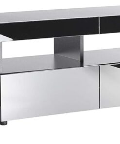 XJBTBA Meuble TV MMT 200 cm Extra Profond – Grande unité de Divertissement pour téléviseurs jusqu'à 90 Pouces – Large Meuble multimédia avec Rangement, éères Gestion des câbles