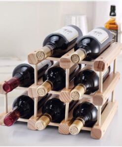Casier À Vin En Bois Massif Décoration de Casier À Vin Creativeassembled Présentoir Multi-Bouteilles Casier À Vin Organisateur de Bouteilles de Vin Pour La Maison Cuisine Bar Présentoir Multifo