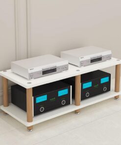 Support Audio, Support stéréo Ouvert, Support d'armoire multimédia AV, étagère Audio-vidéo, étagère de Jeu, Support de Stockage multimédia Multifonctionnel, Support Audio, Tour d'étagère pou