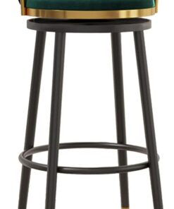 360° Rotation Tabouret à Levier de Hauteur Chaise de Bar en Velours avec Dos 1 Tabouret Haut avec des Jambes dorées/Noires/métalliques pour la Cuisine familiale Island Breakfast Bar