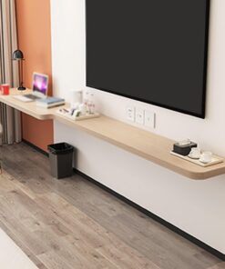 Meuble TV Mural Flottant, Meuble TV, Bureau, étagères, Console, cloison pour la Maison, Le Bureau, l'hôtel (Gauche, 180 x 40 cm)