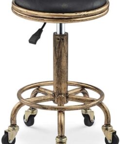 MU Salon Tabouret D'Ordinateur Rouleau Réglable Hauteur Robe Rotation Tabouret Beauté Chaise de Beauté Tabouret de Maquillage Cuir Bar Chaise Ascenseur Tabouret Retro Tabouret Retro Tabouret Avec Rou