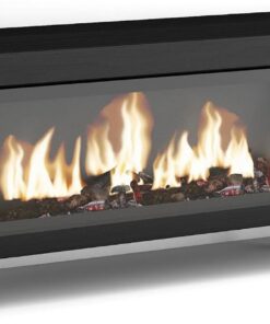 Skraut Home | Meuble TV | Banc Télé | Grand Espace de Rangement | 160 | pour Les TV jusqu'à 65" | Cheminée électrique XXL | Design Industriel | Style Moderne | Noir
