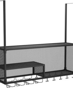 Casiers à vin Support de Verre à vin/étagère Murale en Verre pour Bouteille avec Cadre en métal, Support de Verre à vin, Meuble de Bar pour Armoire à vin, décoration d'affichage de Stockage