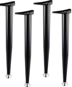 Meubles Table Bar Bureau Jambes Remplacement Hauteur Réglable en Métal pour Plan De Travail Petit Déjeuner Cuisine Placard Poli Fauteuil Commode Salle De Bains Buffets DIY, 4PCS (C