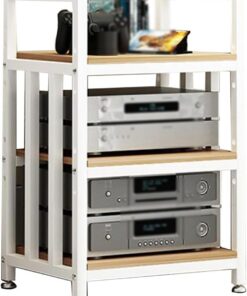 Support Audio, Support multimédia, Support multimédia AV, Armoire multimédia, Support multimédia à 3 Couches, Support Audio/vidéo, adapté au Support de Lecteur de disques à Domicile/Bureau/v