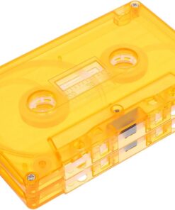 Ciieeo Boîtiers de Cassette Vintage en Plastique Orange, Lot de 2, Protège Les Cassettes Audio Vierges et Petits Objets, Rangement Sécurisé pour Décoration Maison