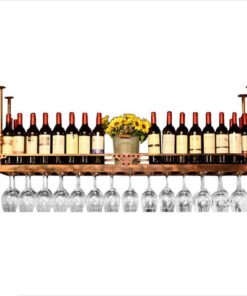 Étagère Murale de casier à vin pour Bar, casier à vin, étagère de Rangement, présentoir de décoration de Bar, Application de décoration de Style Vintage, Bronze, L100 * W35cm