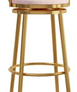 360° Rotation Tabouret à Levier de Hauteur Chaise de Bar en Velours avec Dos 1 Tabouret Haut avec des Jambes dorées/Noires/métalliques pour la Cuisine familiale Island Breakfast Bar