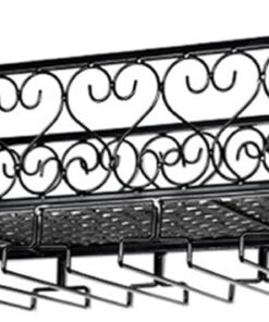Casier à vin Mural, présentoirs de Stockage de vin Bouteilles de vin flottantes Porte-Verres à Pied pour Bar à la Maison, Cuisine, décor de Ferme (Taille : 140x25cm)