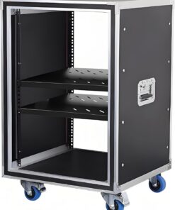 Meuble HiFi, étagère d'angle en bois, Meuble Rack Audio mobile, Meuble stéréo de rangement multimédia réglable en hauteur, armoire stéréo, support de rangement ouvert multifonction pour(2 Tier)