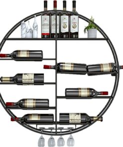 Casier à vin Mural - Casier à vin Mural pour Bouteilles de vin, Liqueur, Champagne, Porte-Bouteilles de vin en métal pour Bar à Domicile, Rangement de Cuisine à vin