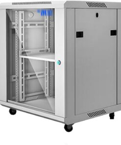 Meuble HiFi en Acier laminé à Froid, Meuble Rack Audio avec Conception de Serrure de Porte, Meuble stéréo avec Roues, Meuble Audio Vidéo avec Panneaux latéraux Amovibles(Wit)