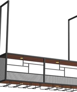 Étagère à vin Suspendue élégante pour la Maison, étagère de Rangement pour Bouteilles de vin, étagère de Plafond pour Bar Moderne, Support à vin Flottant pour Restaurant Commercial
