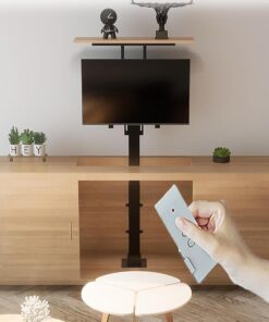 Support TV motorisé, Support TV réglable, Support TV motorisé avec télécommande dissimulable dans Un Meuble, Support TV motorisé pour téléviseurs de 42 à 70 Pouces, Voyage