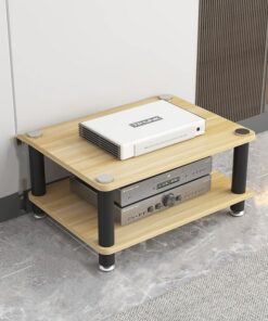 Meuble Multimédia Meuble HiFi À 3 Niveaux, Support De Stockage De Composants Audio, Étagère for Console De Tourne-Disque pour Audio/Vidéo/DVD/Tourne Disque(Yellow,H30CM)