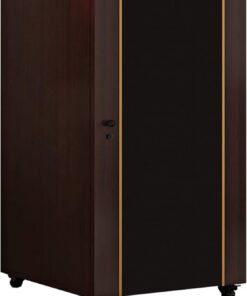 Étagère audio réglable avec gestion des câbles, armoire de rangement stéréo AV - Meuble de rangement mobile pour équipement AV (marron, 103 cm)