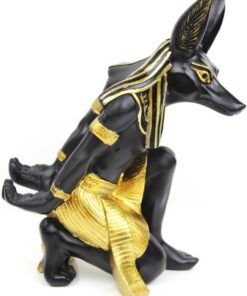 Casier à Vin Anubis en Résine, Décoration Élégante pour Bar et Maison | Style Européen Créatif, Forme Raffinée, Rangement pour Bouteilles de Vin, Objet Décoratif Chic