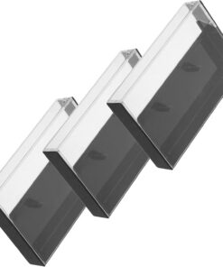 STOBAZA 3 Pièces Boîte de Rangement pour Cassettes Audio Rétro en Plastique PS Noir, Protection Anti-Rayures et Poussière, Rangement Polyvalent pour Collectionneurs à Usage Domestique