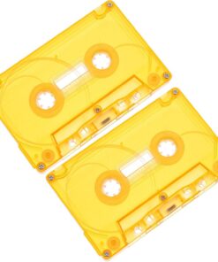 HEMOTON Boîtiers de Cassette pour Cassettes Audio Vierges 2pcs en Plastique Orange, Rangement Solide Design Rétro Classique et Petits Objets pour Organisation Média à Domicile