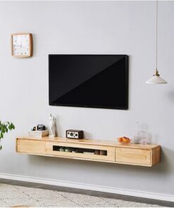Générique Meuble TV Mural Flottant - Console de Divertissement multimédia Peu encombrante - pour la décoration du Salon