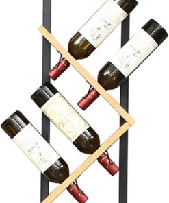 Étagères de Bar à vin fixées au Mur avec Support à Verres à vin Suspendu, Armoire de Bar, étagère d'affichage de Bouteilles d'alcool pour Bar à Domicile, Salle à Manger/Combinaison
