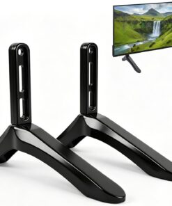 XdealCozyxc Lot de 2 pieds universels de rechange pour TV de 32 à 100 pouces, pieds de support en aluminium compatibles avec Samsung, LG et Xiaomi