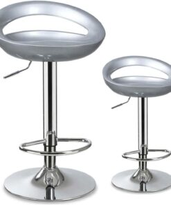 Bar Chair Chaises de Bar Hautes, Tabouret de Bar pivotant, Tabouret de comptoir réglable en Hauteur, Base en métal, Chaise de Salle à Manger avec siège en Plastique pour Bar, Restaurant, Maison,