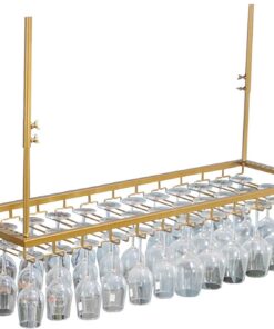 Unité de Bar Suspendue au Plafond, Support à vin Suspendu au Plafond, Support à Verres à vin à l'envers, étagère de Rangement en métal, Supports à Bouteilles de vin pour Bars, Rest