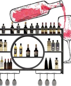 Casier à vin Mural Moderne, Support de Rangement pour Verres à Pied à Champagne pour Bar, Restaurant, présentoir à vin Suspendu, Organisateur pour la Maison, Le Bar, la Salle à Man