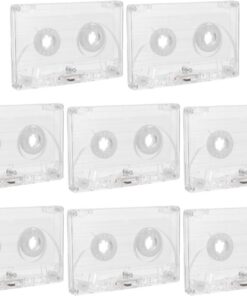 BESPORTBLE Lot de 8 Boîtiers Cassette Audio Vierges Vintage Transparents pour Rangement Multimédia, Décoration Murale et Présents DIY, Coque Vide Rétro pour Enregistrement