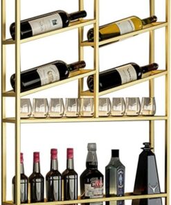 Casier à vin Suspendu, présentoir Mural Moderne pour Bouteilles de vin, présentoir Moderne en Fer, étagères flottantes pour Bar, café, Salon, Restaurant