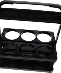 Porte-bouteilles pliable pour 6 bouteilles en plastique noir vin rouge bouteille bouteille de lait bouteille de lait stockage bar maison restaurant fête banquet
