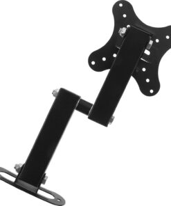Healeved Support pour Écran TV Support D'écran de Télévision Réglable et Rétractable en Fer, Noir, pour Écran TV et Moniteur, Bureau et Maison