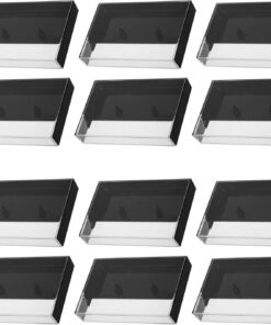 Lot De 12 Boîtes De Rangement Pour Cassettes Audio En Plastique Style Vintage Noires
