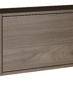 Selsey Meuble TV Suspendu 200 cm Design Minimaliste Moderne Noyer du Wisconsin Mat 4 Portes Abattantes avec Système Push-to-Open Structure Murale pour Gain d'Espace Fabriqué en Europe