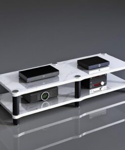 Étagère de jeu pour audio et vidéo, construction robuste pour salon et cinéma maison, support de divertissement, idéal pour le rangement de DVD et de jeux, 120 x 48 x 37 cm