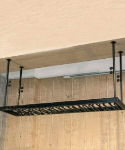 Casier à vin Suspendu en Fer de Style européen, Support pour Verres à vin, Support pour Verres à vin, étagère de décoration de Plafond pour Bars, Restaurants, étagères de Rangement