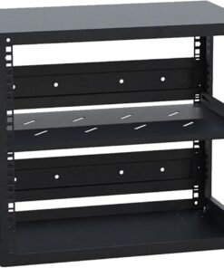 Meuble Hi FI Flottant, Meuble Rack Audio Mural, Meuble Audio Vidéo en Métal avec Étagères Réglables, Meuble Audio Vidéo Ouverte, Facile À Installer(50.9x40x36.15cm)
