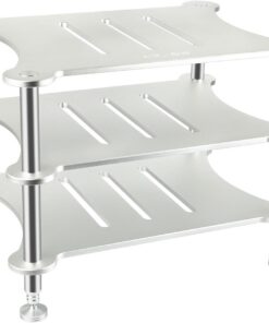 Meuble Hi FI, Support Meuble Audio Vidéo, Meuble stéréo Ultra résistant, Meuble Rack Audio Respirante à Boucle Ouverte, Parfait for Les Coins et Les Petits espaces