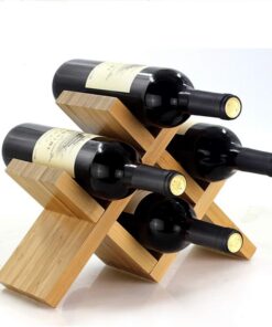 Casier À Vin Solide Vin Européen Décoration En Bambou Porte-Bouteilles de Vin Organisateur de Bouteilles de Vin Pour La Maison Cuisine Bar Présentoir Multifonctions