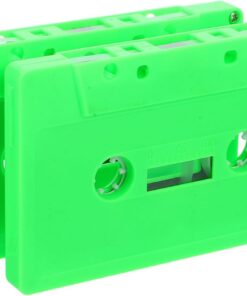 BESPORTBLE Lot de 2 Boîtiers de Cassette Audio Vierges Rétro, Léger, Plastique Résistant, Couleur Vert Clair, pour Rangement et Organisation à Domicile ou Bureau, Étuis de Stockage Compacts