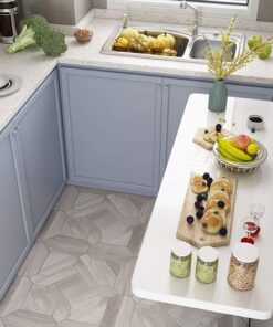 Table à Manger Console de Cuisine Murale, Bureau d'ordinateur Pliable Multifonction Peu encombrant, Table d'apprentissage Murale pour Petit Appartement, Table de Bar, 40-120 cm, Blanc (70 x