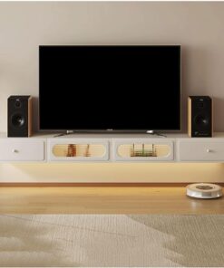 Meuble TV Suspendu Meuble TV Flottant Ultra Fin, Meuble TV Suspendu, Centre de Divertissement, Console multimédia, étagère Murale, Armoire de Console multimédia Meuble TV Mural