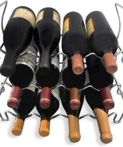 Lily's Home Casier à vin de comptoir – Support autoportant pour 12 bouteilles de vin, parfait pour le comptoir de cuisine, l'organisateur d'armoire ou le bar à vin