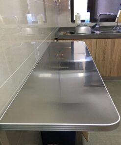 Table de Bar pour Petit-déjeuner, Tables murales Pliantes, Table Murale Rabattable, Table de Cuisine à abattant, Table de Travail | Petite Table Suspendue Peu encombrante, Acier Inoxydable (