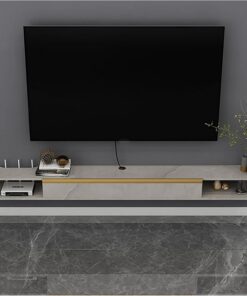 Meuble TV Flottant, Étagère TV Murale,Composant D'armoire De Centre De Divertissement En Bois Massif,Pour Console Audio/vidéo D'unité De Stockage, Économiseur D'espace ( Color : B , Size : 100cm )