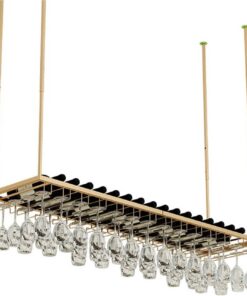 Casier à vin de Plafond pour Bouteilles de vin pour Verres à vin, Verres à Pied Suspendus, étagère en Verre, Porte-gobelets à vin à l'envers, réglable pour Bar de Cuisine (Taille :